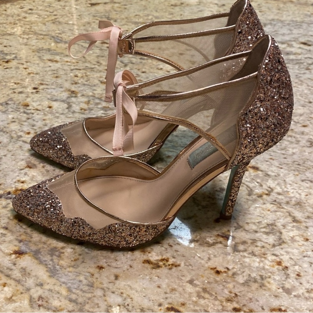 Betsey Johnson Rose Gold Heels